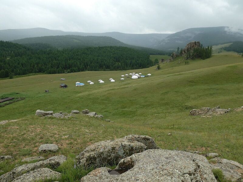 Blick auf das Princess Lodge Camp, Mongolei